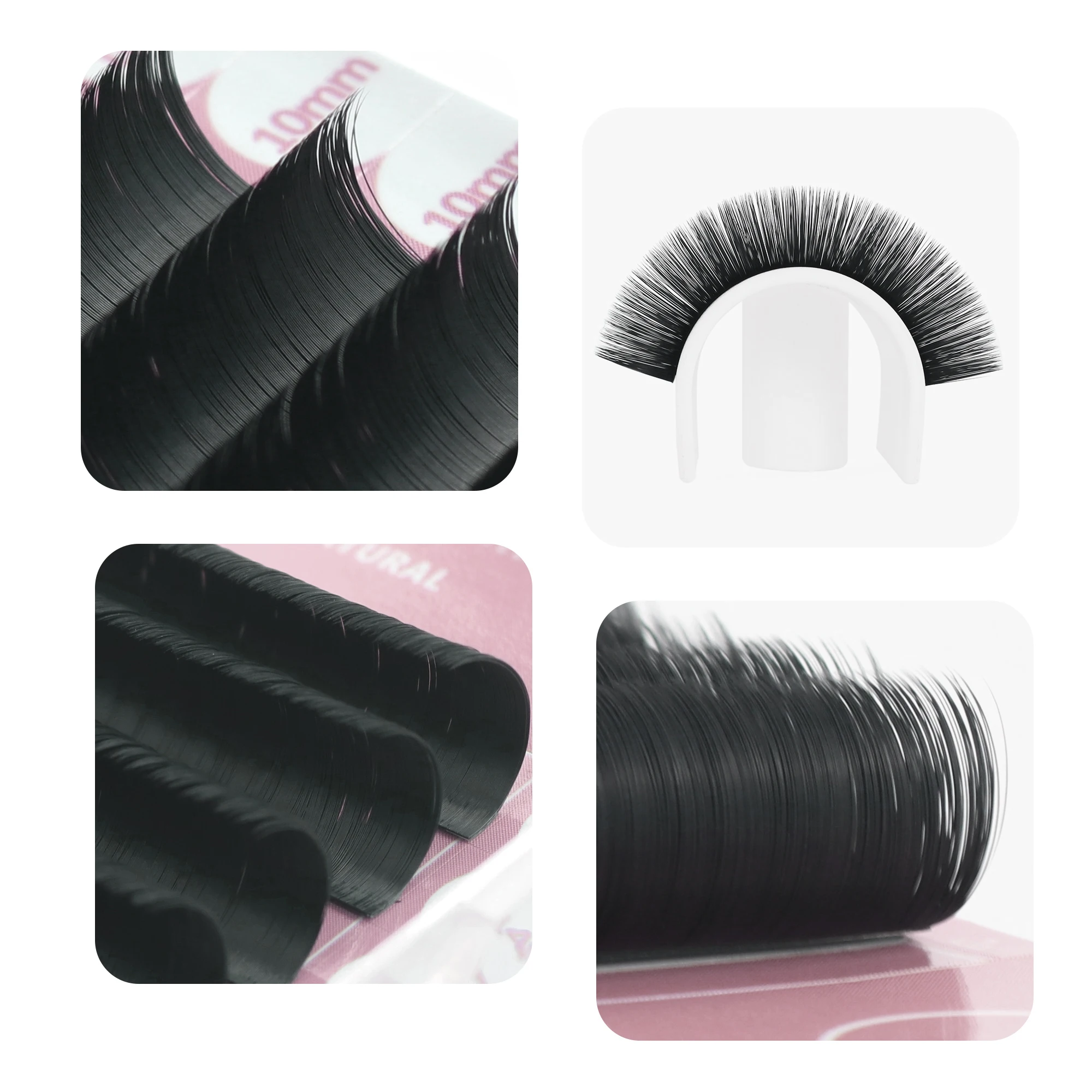eyelash extension individual cashmere 0.07 C Curl volume lashes wholesale 8-15mm mix Matte Black 12 lines Lash Extensions Trays