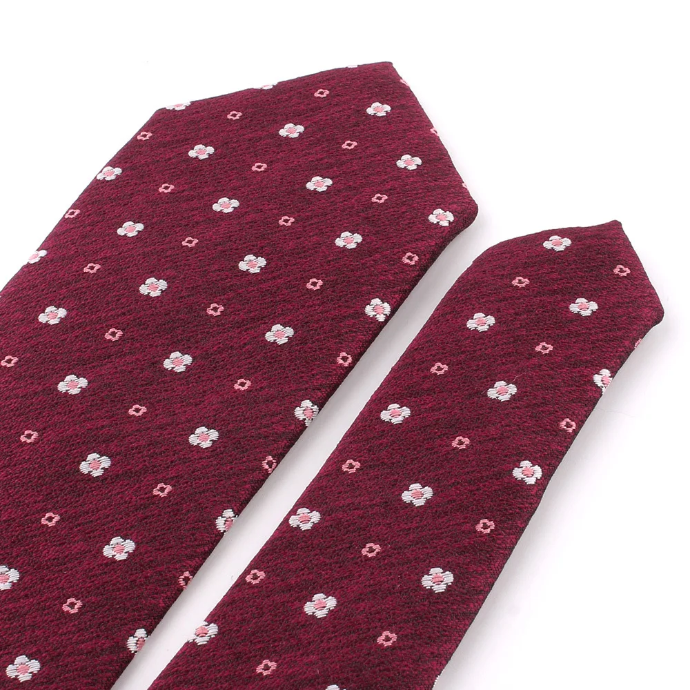 Custom Tie Red Wedding Neck Ties For Men Korean Fashion Skinny Slim Neckwear Floral Tie Suits Accessories Marriage Gravata Gifts