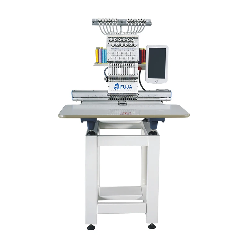 FUJA High Speed  Cheap Hat Automatic Embroidery  Machine for Flat T-shirt