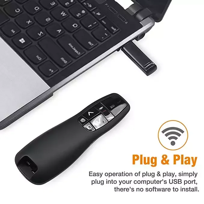 R400 2.4GHz wireless presenter laser page turning pen for PPT presentation page turning