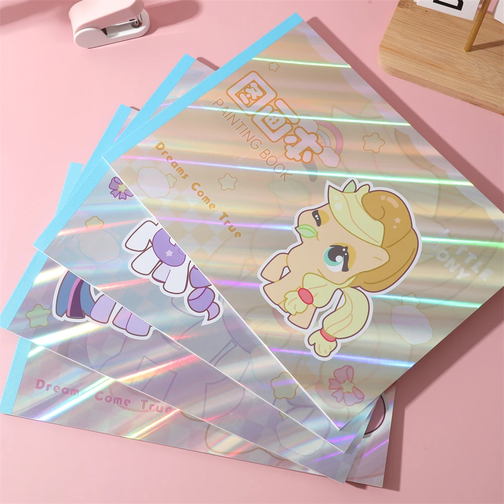 Elegant Sparkling Cover A4 Adhesive Drawing Notebook Blank Pages High Utility Wonderful For Fashion Illustration
