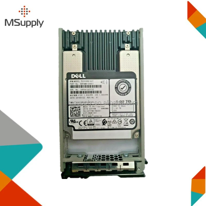 0FYFW 1.92TB 12Gb/s 2.5-inch SFF SAS Read-Intensive (RI) Endurance Multi-Level Cell (MLC) Hot-Plug Dell SSD