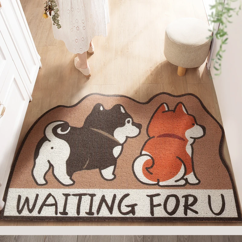 Click Personalized Logo Entrance Door Floor Mat Carpet Rugs Custom Printed Logo Dog Cats Pets Mat