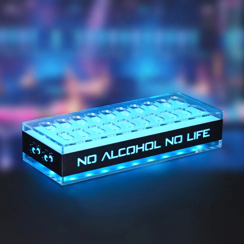 Rechargeable LED Shot Glass Display Stand Luminous LED Shot Acrylic LED Shot Cup Holder Light Up Serving Tray For Bar Nightclub