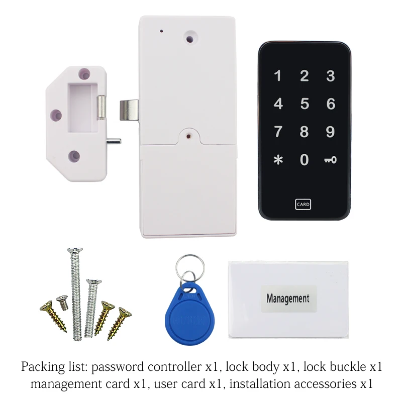 Smart password drawer cabinet door lock RFID 125Khz induction file cabinet electronic lock home wardrobe shoe cabinet lock