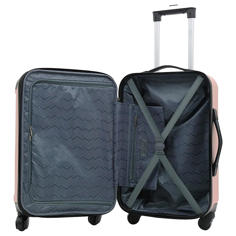 Vintage luggage durable abs suitcases 3pcs set portable hotel luggage trolley for men women for travel trip business