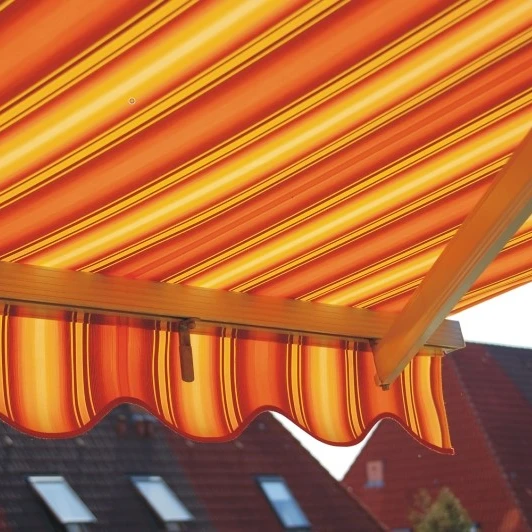 Anti UV 450D Solution Dyed 290gsm Stripe Canvas Waterproof Awning Fabric