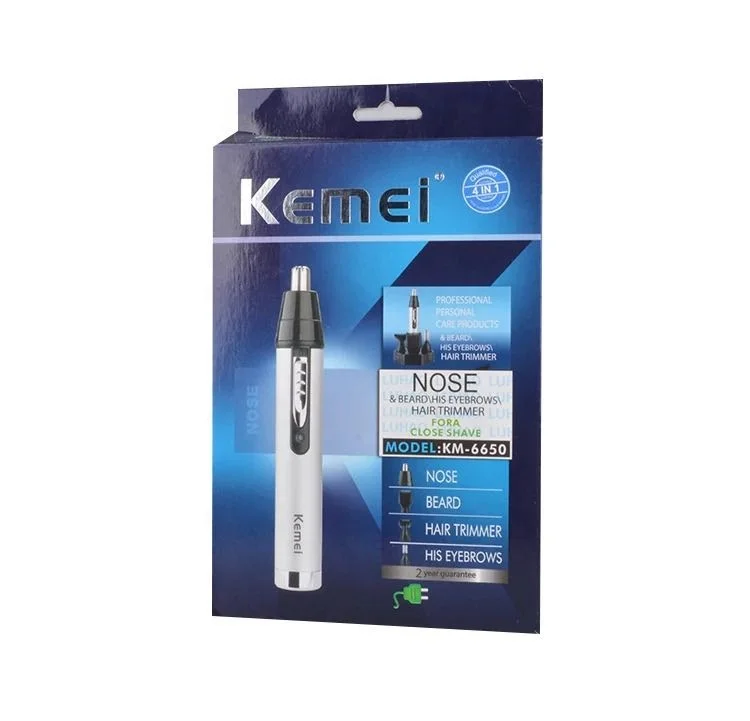 Kemei KM-6650 2020 Новое поступление Бритва для ухода за лицом перезаряжаемый электрический триммер волос в носу бритва бровей 4