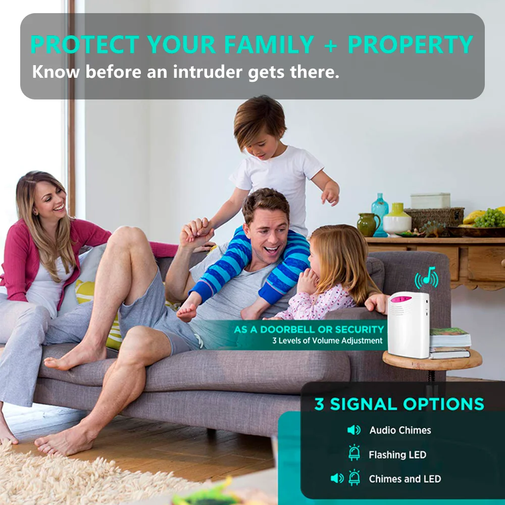 Set Smart Home Security PIR Alert Infrared Sensor Alarm System Human Motion Detector