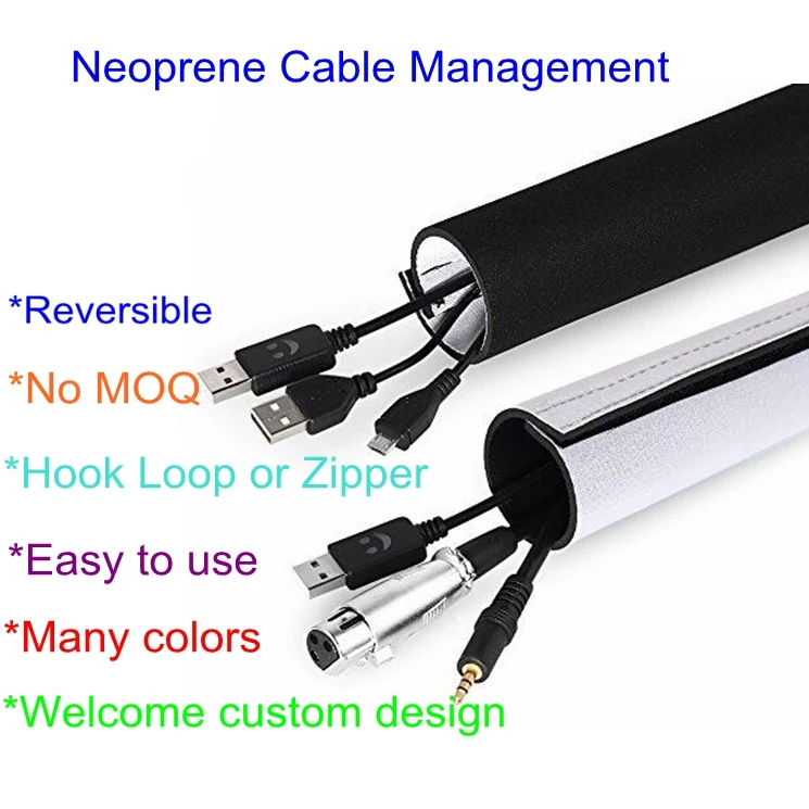 Cable Management Flexible Neoprene Cable Wrap