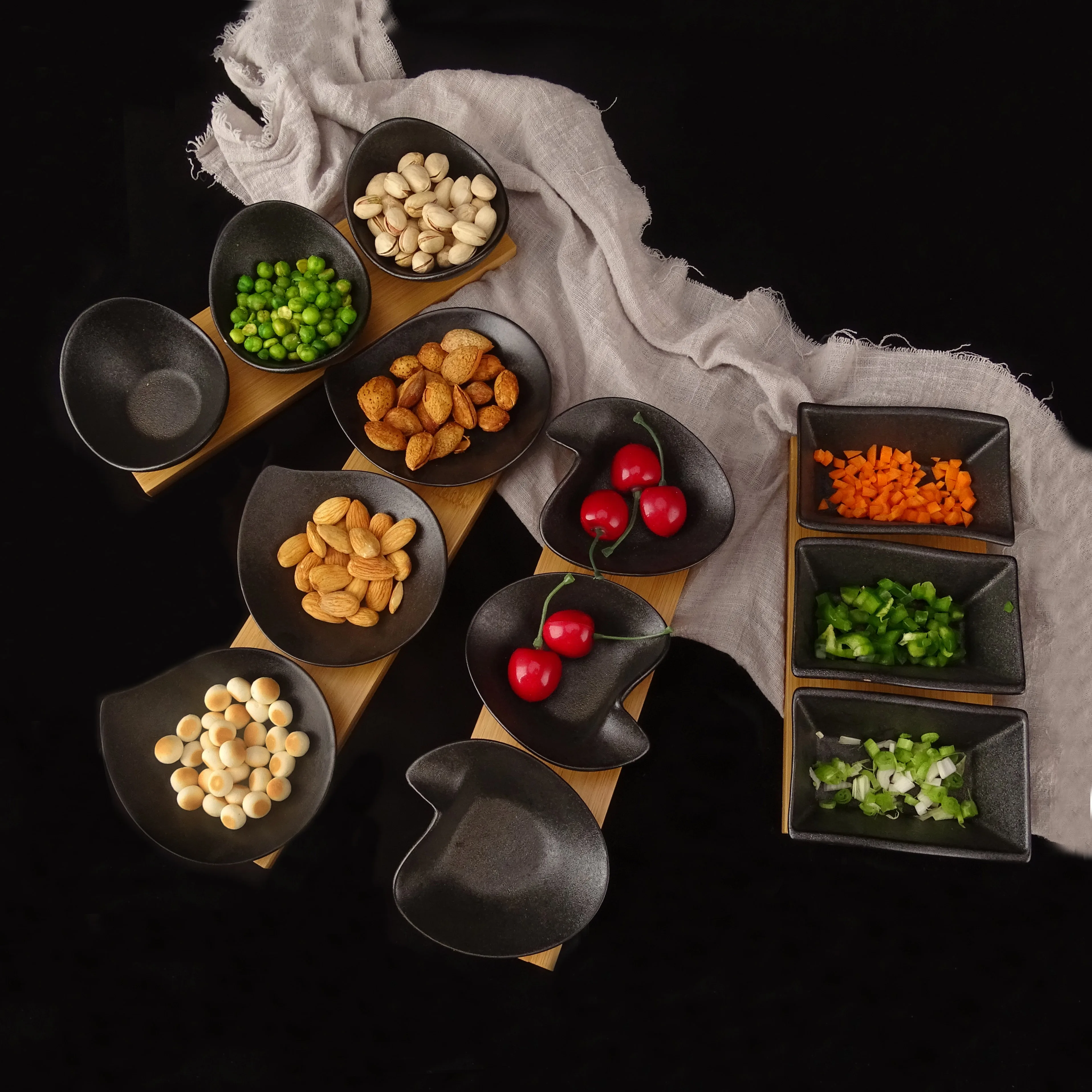 Black Dishes Plates Ceramic Kitchen Ceramic Dishes Set Ceramic Small Plate