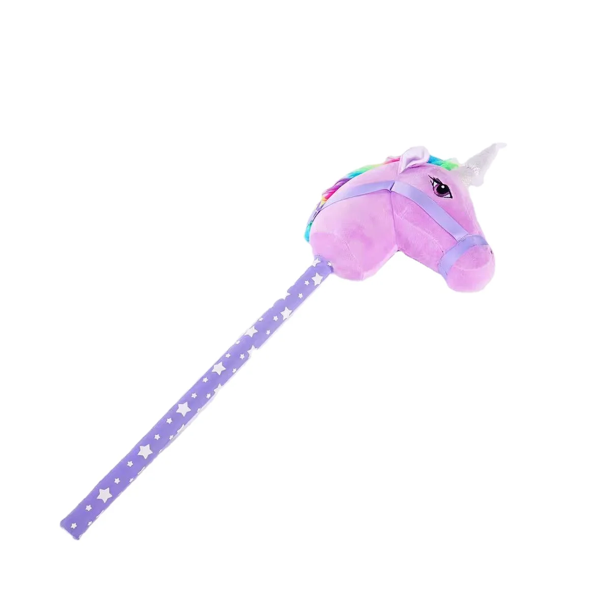 Custom Eco-Friendly Unisex Plush Riding Toy Head Stuffed Stick Horse with Sound Feature for Party Accessorizing on Sale!
