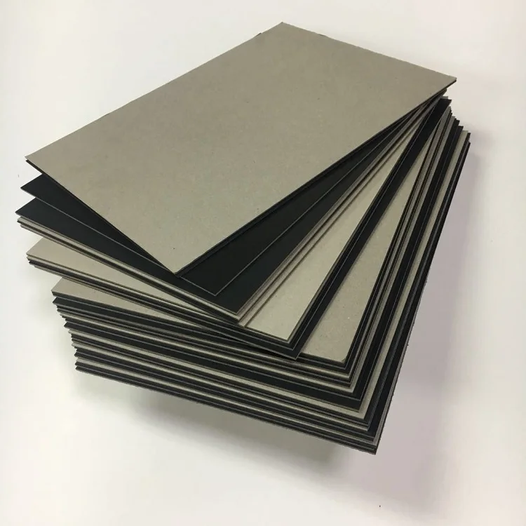 Special size black paper board grey back