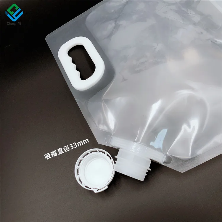 Wholesale BPA Free Food Grade Clear Plastic Storage Jug For Camping Hiking Backpack Spout Pouches 1 Gallon