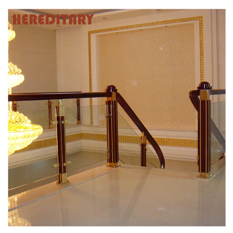 Glass handrail railing and high quality aluminum indoor stair railings price