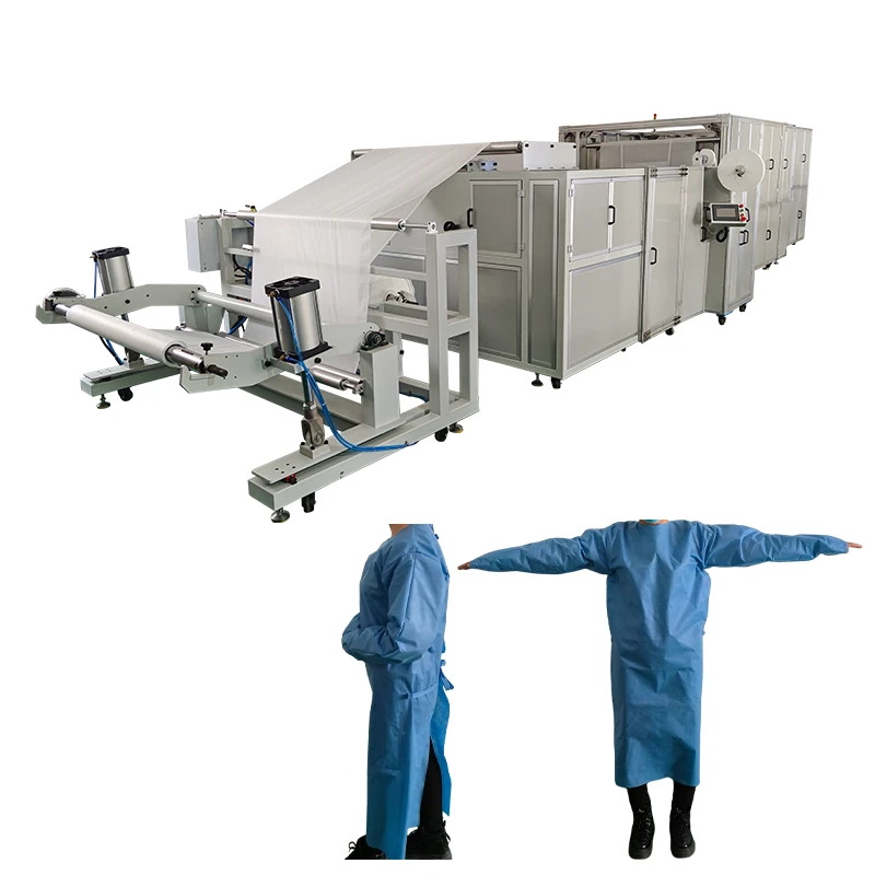 Disposable Sterile Perationg Clothes Making Machine Automatic Sms Nonwoven Fabric Sleeve Cover Surgical Gown Making Machine