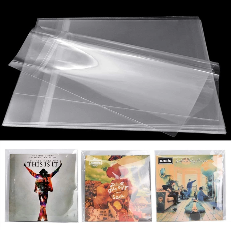 Acid Free 3 Mils Clear Album Covers Polypropylene Plastic Record Outer Sleeves For LP