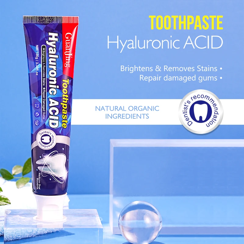 GuanJing New 100g Natural Organic Hyaluronic ACID Toothpaste For Brightens And Removes Stains