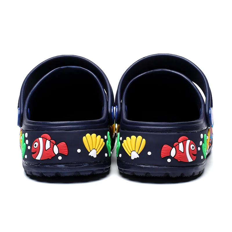 Cute EVA clogs kids casual garden shoes non-slip Thick bottom beach sandals  for boys girls baby