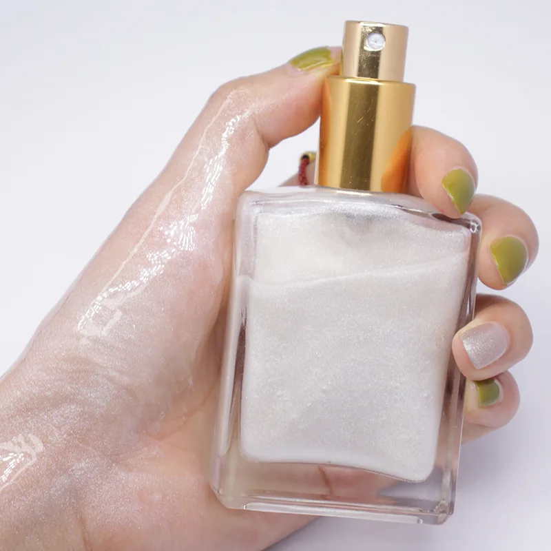 50ML private label highlighter body spray shimmer body oil 5 colors vegan highlighter spray body oil