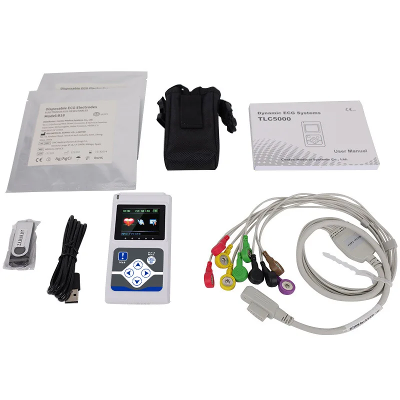 CONTC TLC5000 Cardiac Test heart attack preventice Holter Ecg With Analysis