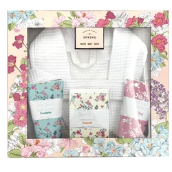 OEM/ODM New design spa gift bath set bathroom women bathrobe bath and body sets bath shower sets