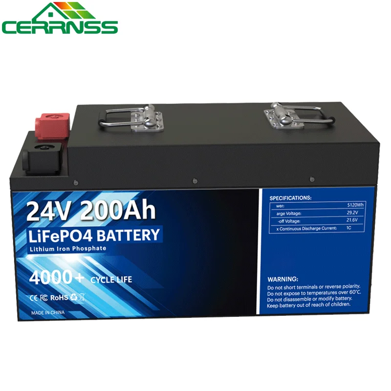 Аккумулятор на солнечных батареях OEM RV 6000, цикл охлаждения, 24В 100ач 300ач Lifepo4, литий-ионная батарея 24 В 200ач