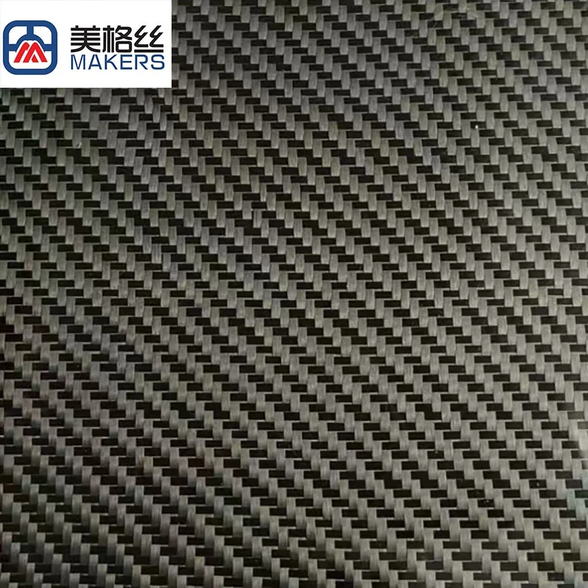 3K 200gsm саржевая арамидная углеродная ткань в зеленом/черном цвете для украшения