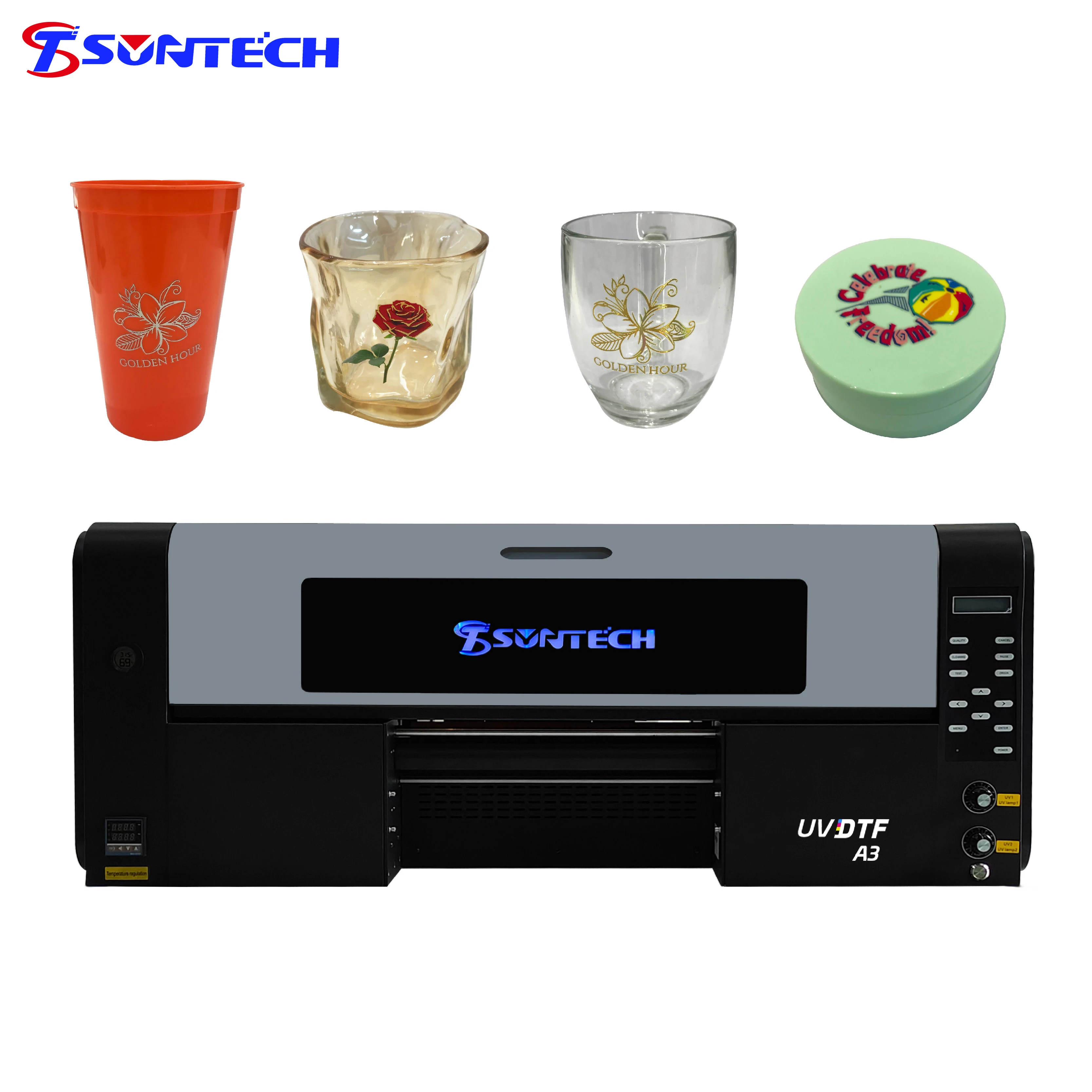 Wholesale UVDTF Printer and Laminator New A3Dimension UV Printing Machine for Bottle Cheap DTF Impresora For glass pencil case