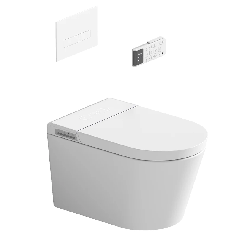 DOLOGI Wall Mounted Smart Toilet with Dual Flush Egg Shape and Automated Features  Space Saving Design for Middle Eastern Luxury