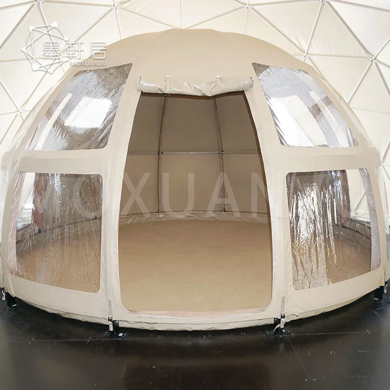 5m All Wood Frame Panorama Domos PVC Geodesic Igloo Dome Glamping  Hotel Tent