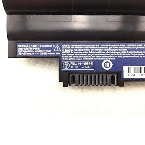 szhyon 11.1V 4400mAh 49Wh AL10B31 AL10BW AL10A31 Laptop Battery compatible with Acer Aspire One 522 D257 D260 D255 3ICR17/65-2