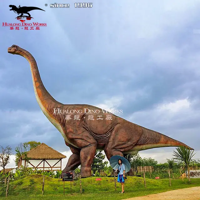 Amusement Games Outdoor Animatronic Long Neck Dinosaur and Statue Sculpture For Dinosaur