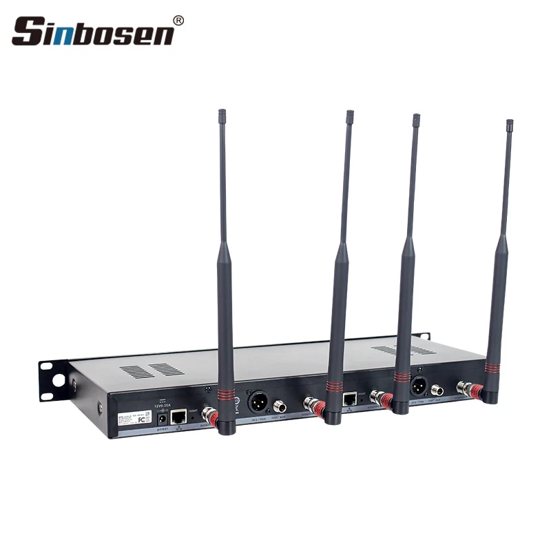 U-D4D high quality dynamic digital true diversity microphone wireless professional uhf system 2 channel for stage performance