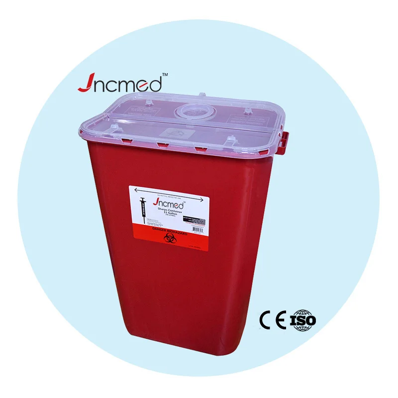 JCMED 11 Gallon Large Volume sharp container disposable sliding lid sharp container