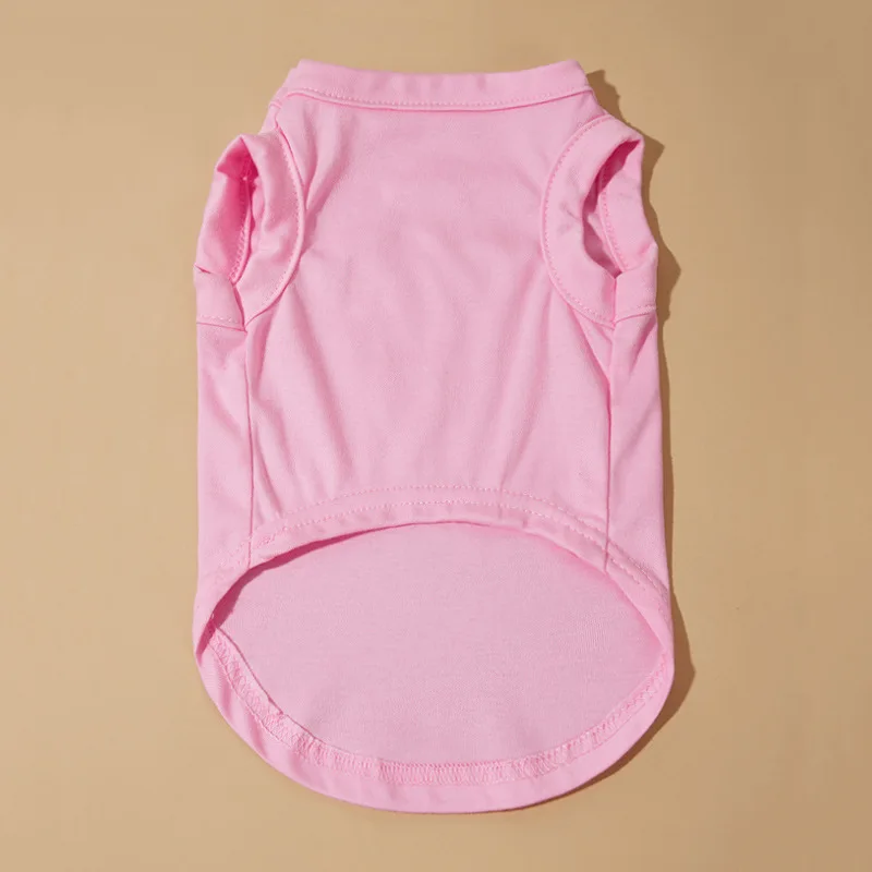 High Quality Summer Dog T-shirt Blank Dog Vest Clothes XS to L Size for Dogs Cheap Wholesale
