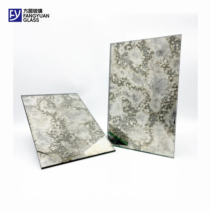 Simple Customization Wall Tile Decorative Glass Vintage Mirror Sheets Antique Mirror Glass
