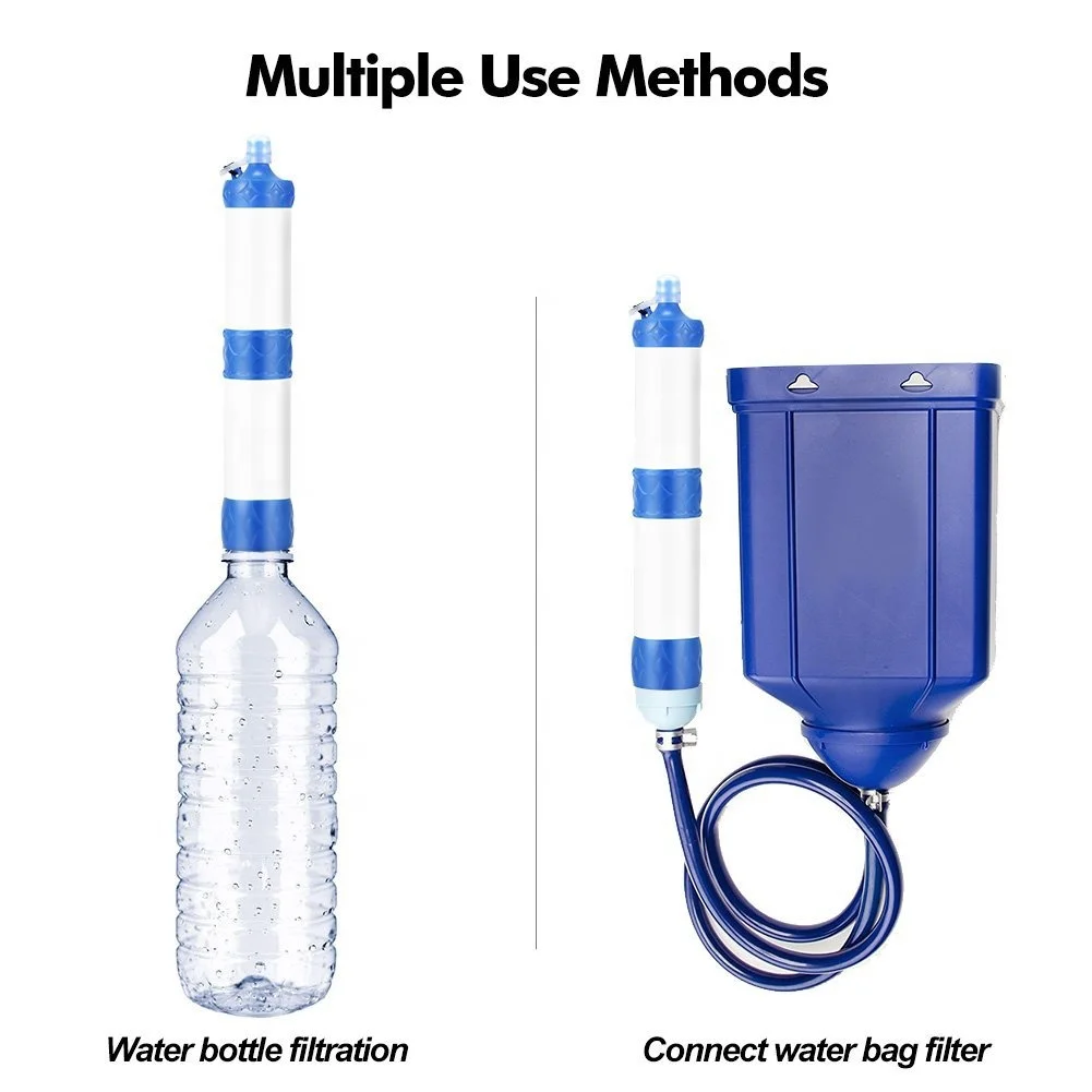 personal water purifier pressure water filter straw for camping hiking outdoor survival filter
