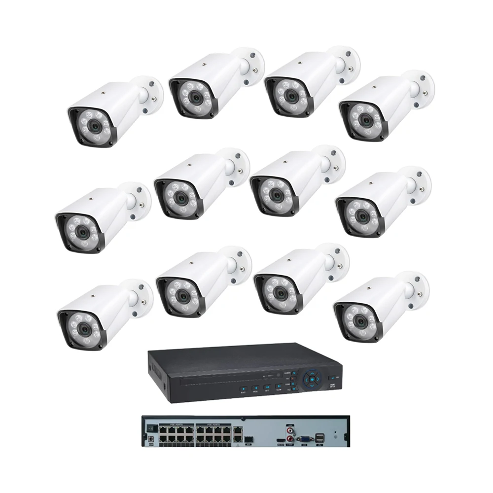 Система видеонаблюдения poe, 12 каналов, 4k, 8 МП