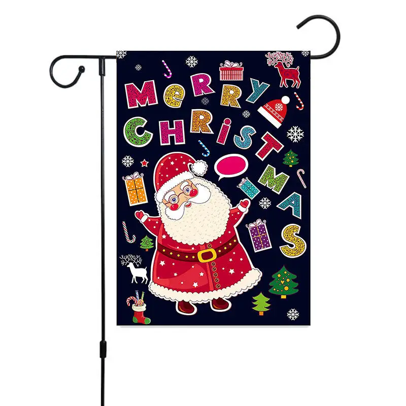 Huiyi Christmas Garden Flag Double Sided Holiday Yard Decorative Flag
