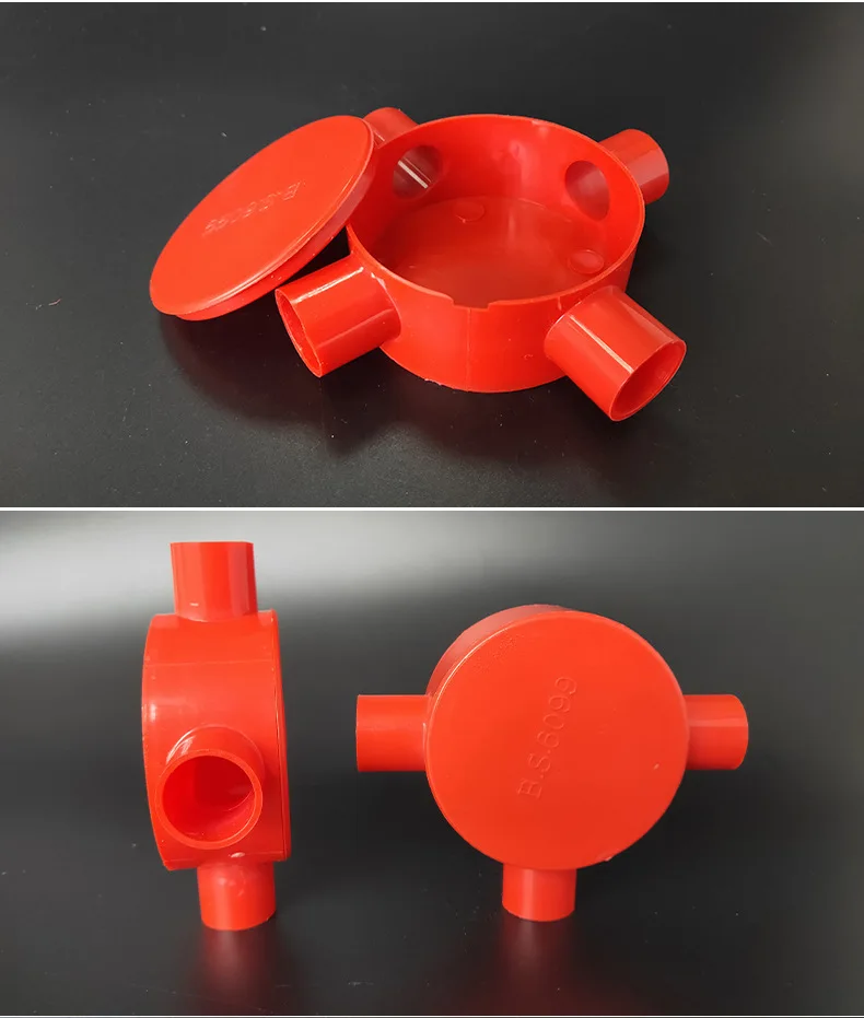 PVC Commander Box with Plastic Cover 16/20 Wiring Distribution Three-Four Fork Electrical Pipe Fittings-Casting Technics