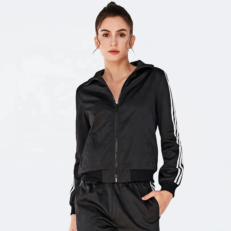 Wholesale Privete Label Fitness Yoga Wear Workout Clothes For Woman Sports Jacket Full Zip Running Track Jacket