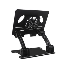 adjustable aluminium phone tablet pc laptop cooling stand with usb fan
