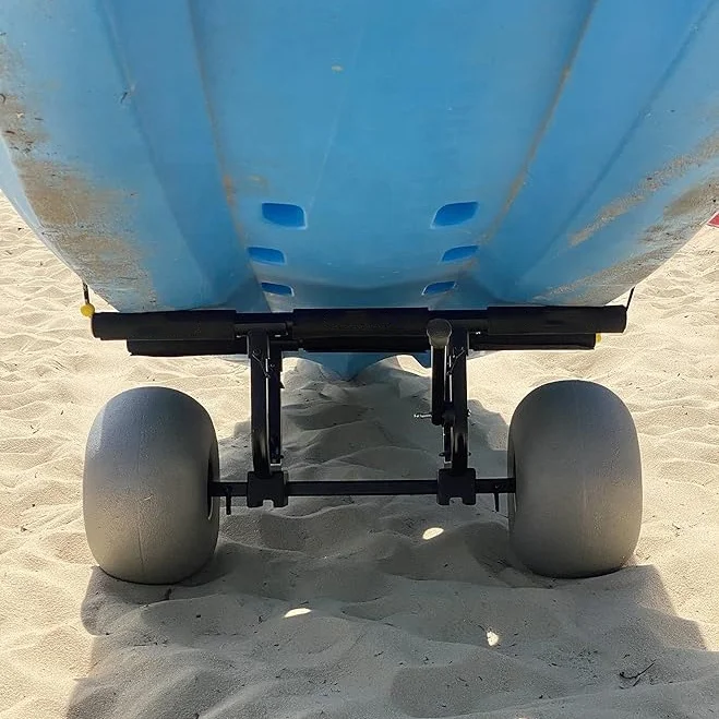 High Quality Aluminum Universal Adjustable Beach Kayak Trolley Kayak Trailer Cart with Balloon Wheel