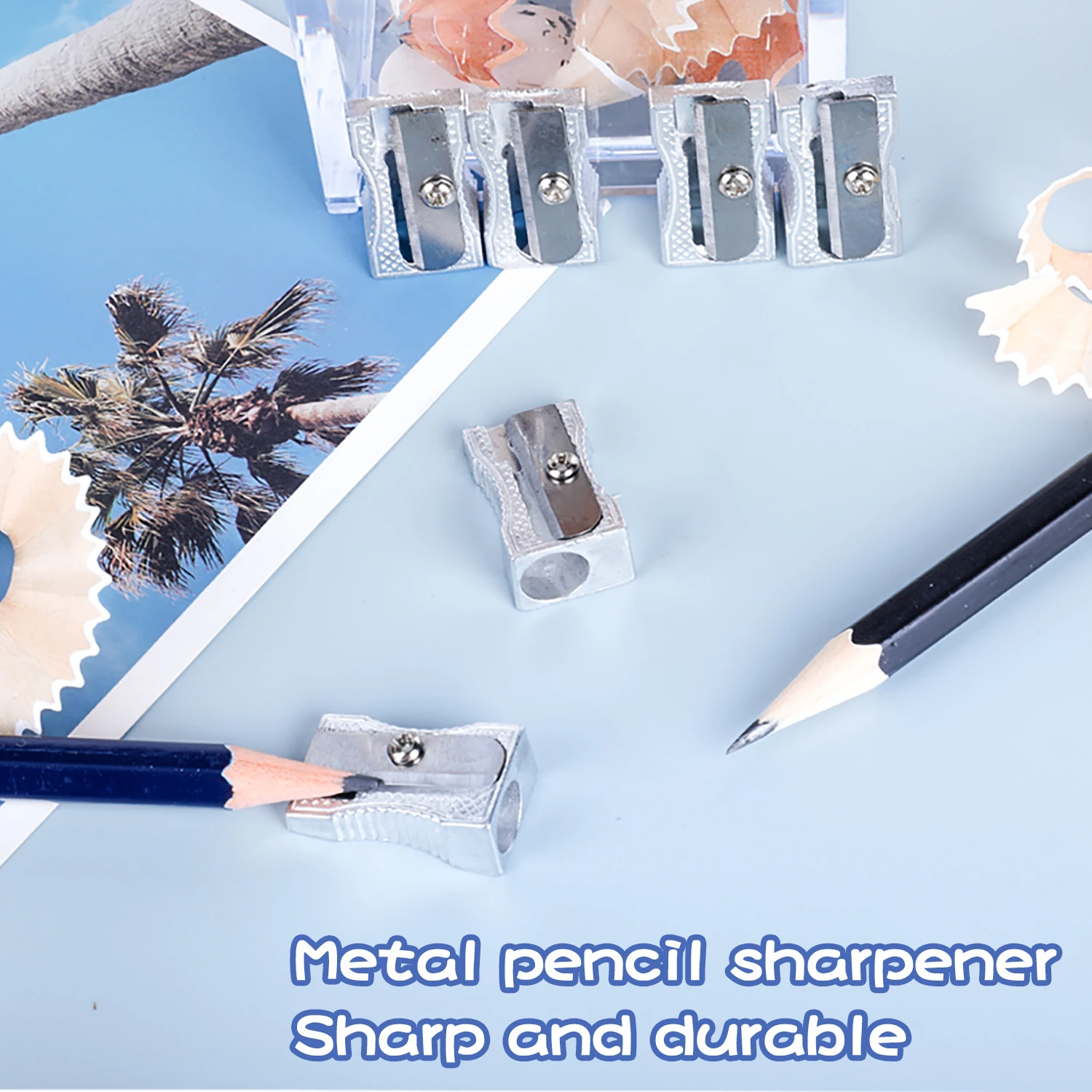 Weibo Hot sale Mini Pencil Sharpener one hole metal Pencil Sharpening tool stationary for students and kids