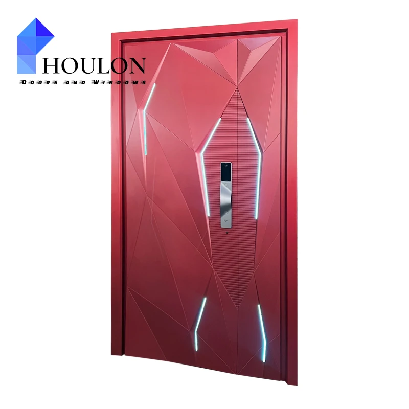 Top Chinese Brand Professional Manufacture New Design Promotion Price High Quality Safety Entry Front Aluminum Door
