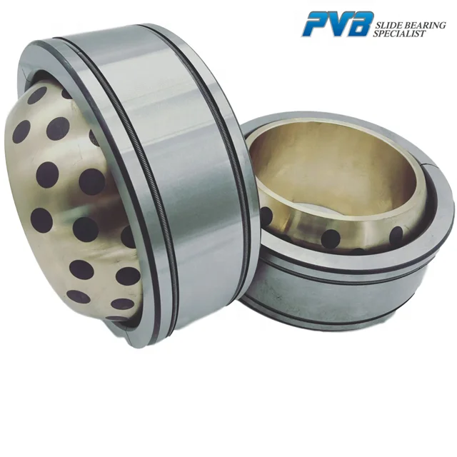 Spherical Oiles bearing, Spherical plain bearing with graphite plugged,Solid bronze bushing