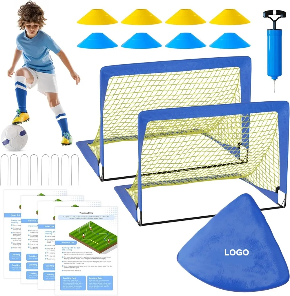 Manufactory Soccer Training Equipment Soccer Goal For Kids Pop Up Goal Portable Foldable Training Football Net Target Goal