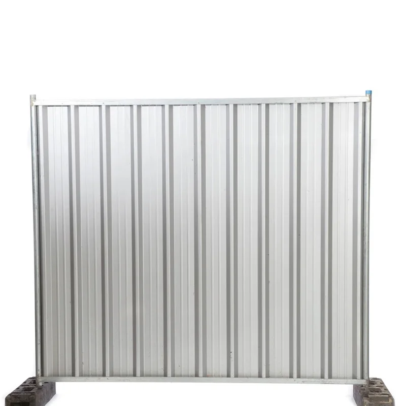 outdoor construction corrugated fence panels site steel hoarding temporary fence