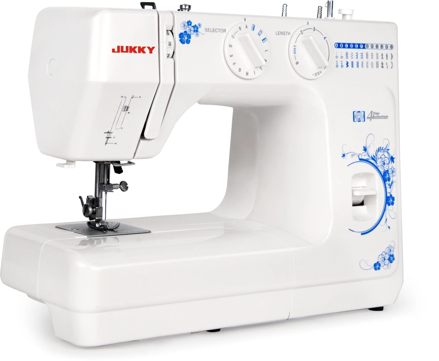 JUKKY JK6224 Mini Household Sewing Machine 24 Stitches Multi-Function Sewing Machine for fabric with sewing machine accessories